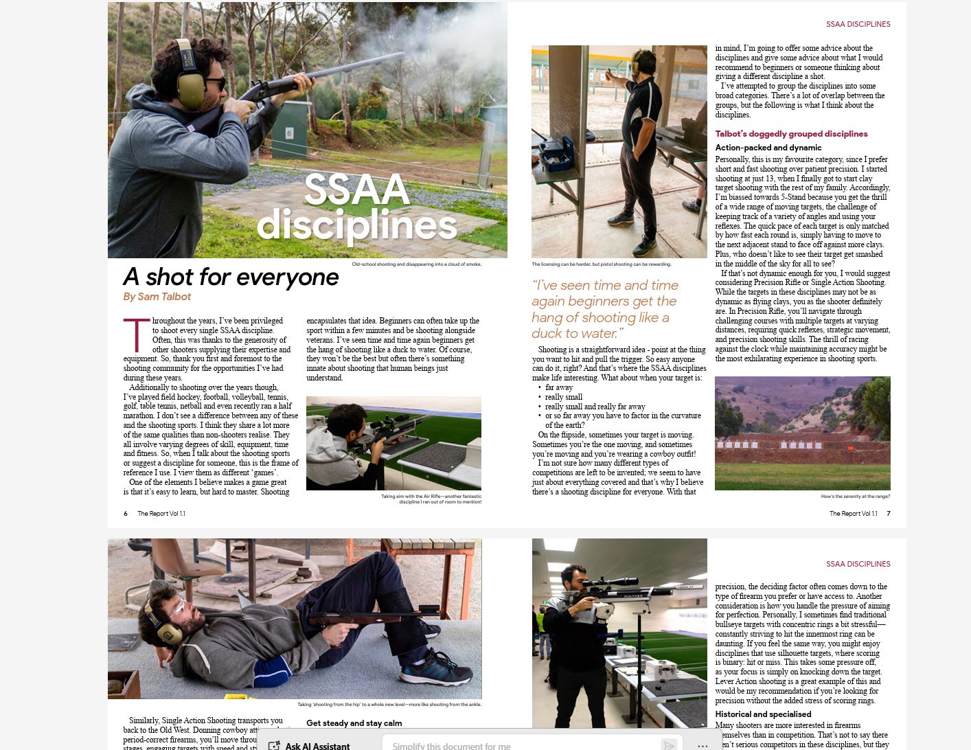 The Report magazine cover